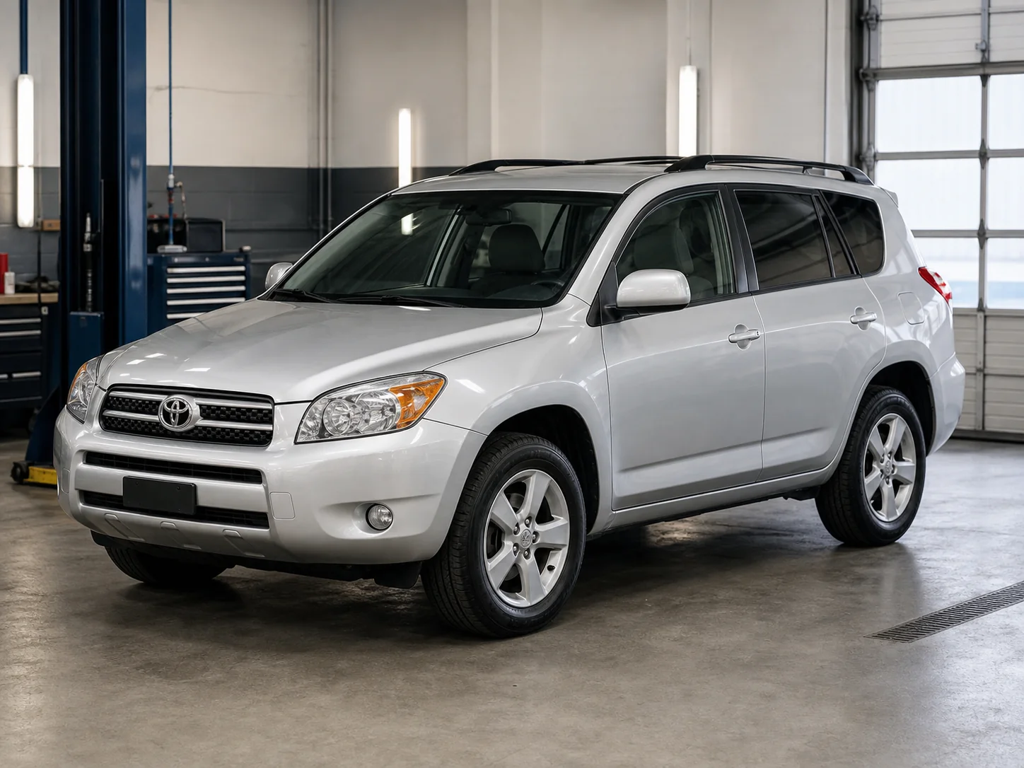 Toyota RAV4 2006 в диагностическом боксе — иллюстрация модели